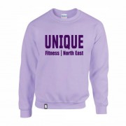 Unique Fitness Sweatshirt - Dark Purple print only